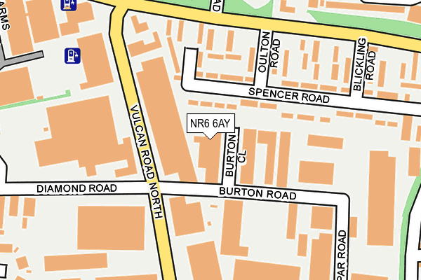 NR6 6AY map - OS OpenMap – Local (Ordnance Survey)