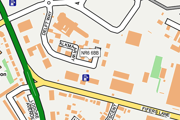 NR6 6BB map - OS OpenMap – Local (Ordnance Survey)