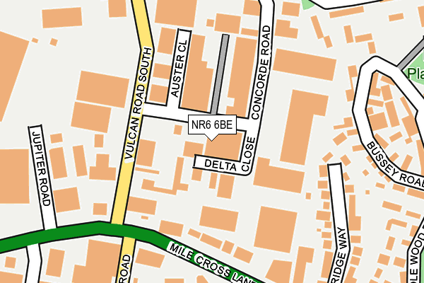 NR6 6BE map - OS OpenMap – Local (Ordnance Survey)