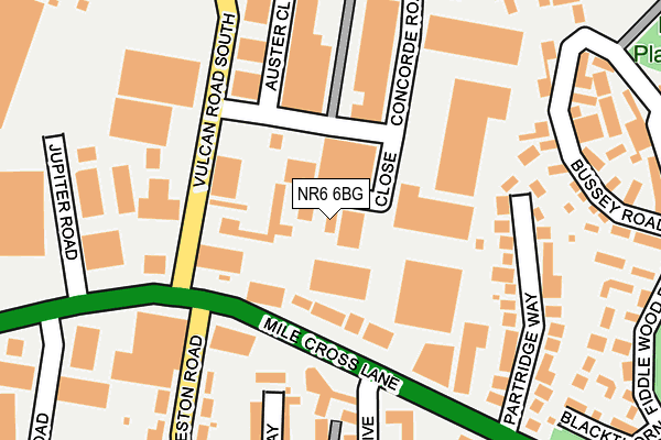 NR6 6BG map - OS OpenMap – Local (Ordnance Survey)