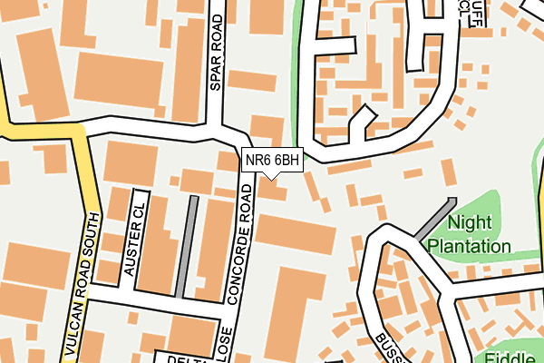 NR6 6BH map - OS OpenMap – Local (Ordnance Survey)