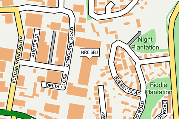 NR6 6BJ map - OS OpenMap – Local (Ordnance Survey)