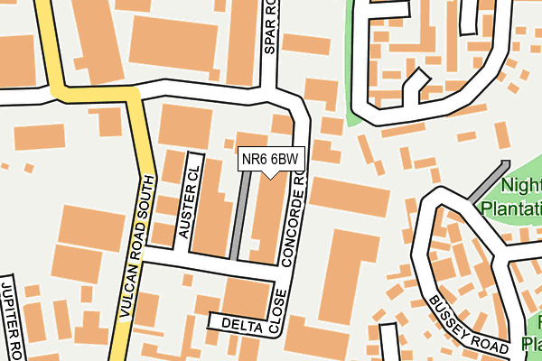 NR6 6BW map - OS OpenMap – Local (Ordnance Survey)