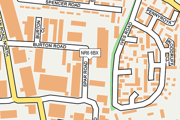 NR6 6BX map - OS OpenMap – Local (Ordnance Survey)