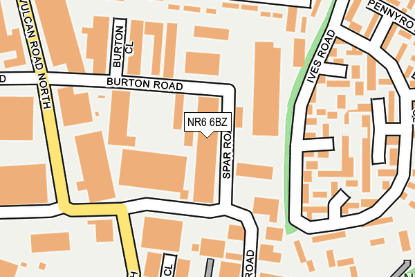 NR6 6BZ map - OS OpenMap – Local (Ordnance Survey)