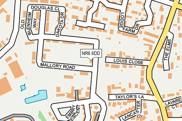 NR6 6DD map - OS OpenMap – Local (Ordnance Survey)