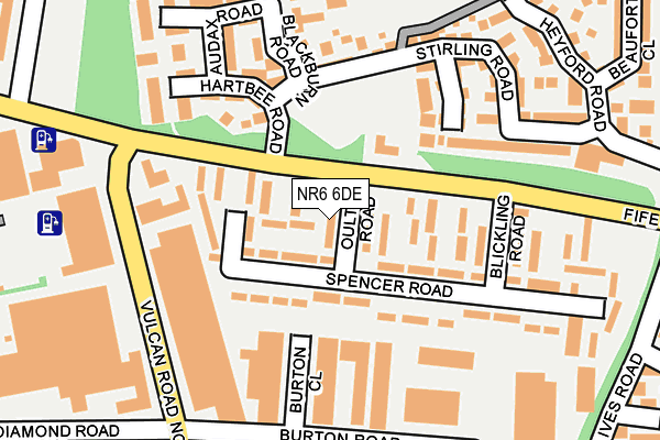 NR6 6DE map - OS OpenMap – Local (Ordnance Survey)