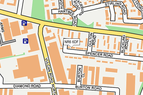 NR6 6DF map - OS OpenMap – Local (Ordnance Survey)