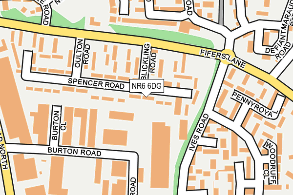 NR6 6DG map - OS OpenMap – Local (Ordnance Survey)