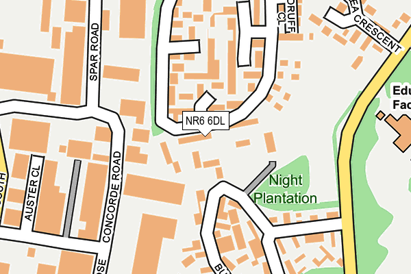 NR6 6DL map - OS OpenMap – Local (Ordnance Survey)