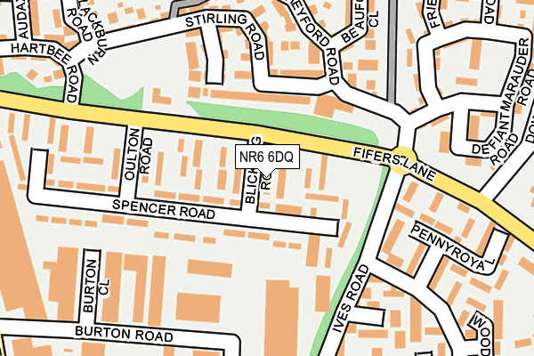 NR6 6DQ map - OS OpenMap – Local (Ordnance Survey)