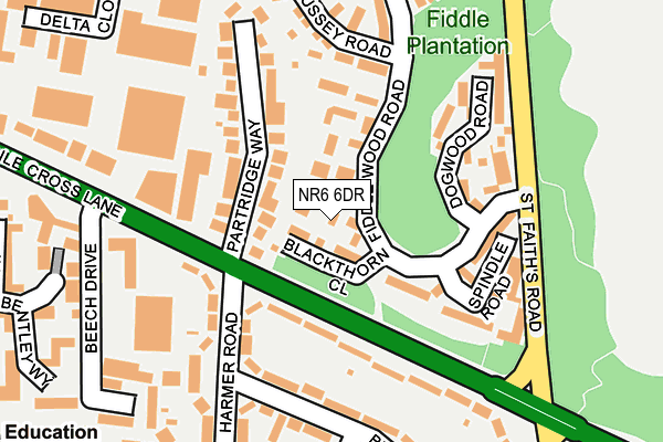 NR6 6DR map - OS OpenMap – Local (Ordnance Survey)