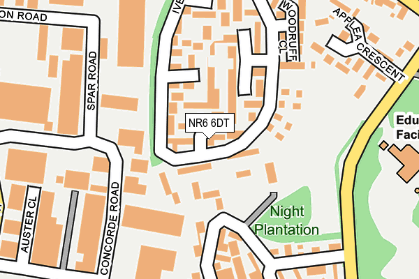 NR6 6DT map - OS OpenMap – Local (Ordnance Survey)