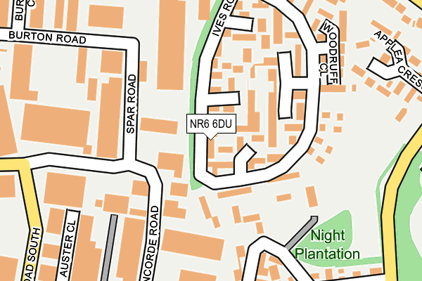 NR6 6DU map - OS OpenMap – Local (Ordnance Survey)