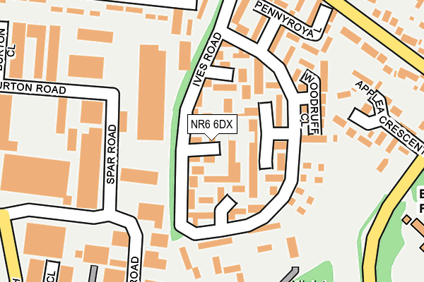 NR6 6DX map - OS OpenMap – Local (Ordnance Survey)