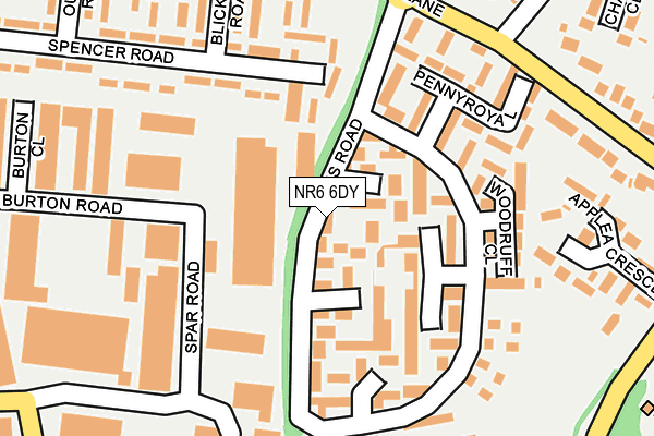 NR6 6DY map - OS OpenMap – Local (Ordnance Survey)