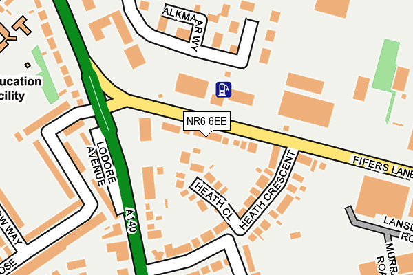 NR6 6EE map - OS OpenMap – Local (Ordnance Survey)