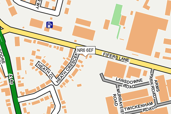 NR6 6EF map - OS OpenMap – Local (Ordnance Survey)