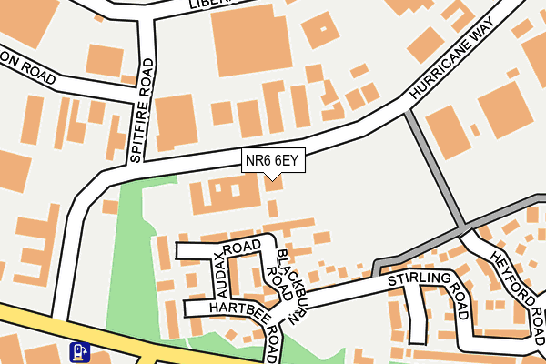 NR6 6EY map - OS OpenMap – Local (Ordnance Survey)