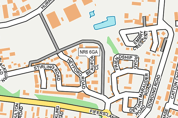 NR6 6GA map - OS OpenMap – Local (Ordnance Survey)