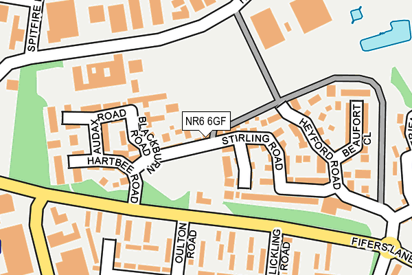 NR6 6GF map - OS OpenMap – Local (Ordnance Survey)