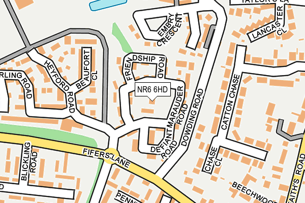 NR6 6HD map - OS OpenMap – Local (Ordnance Survey)