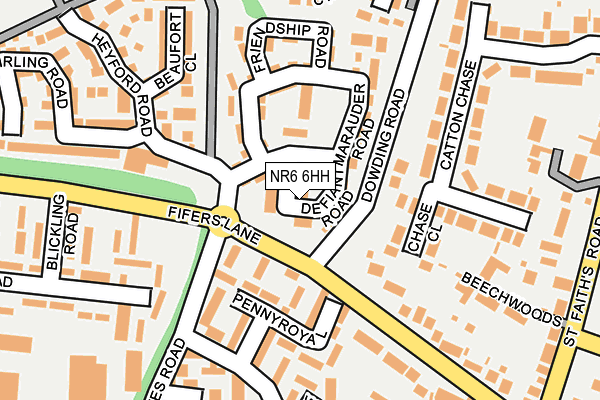NR6 6HH map - OS OpenMap – Local (Ordnance Survey)