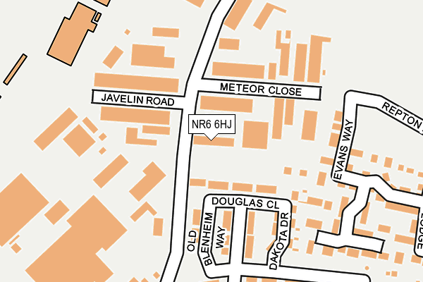 NR6 6HJ map - OS OpenMap – Local (Ordnance Survey)