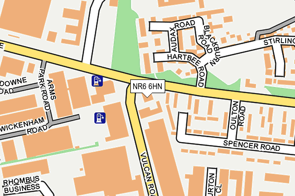 NR6 6HN map - OS OpenMap – Local (Ordnance Survey)