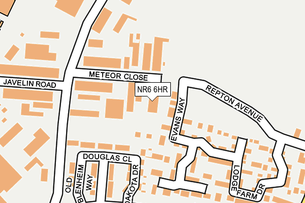 NR6 6HR map - OS OpenMap – Local (Ordnance Survey)