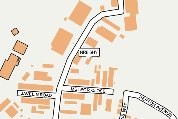 NR6 6HY map - OS OpenMap – Local (Ordnance Survey)