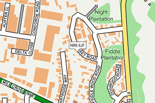 NR6 6JF map - OS OpenMap – Local (Ordnance Survey)