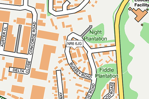 NR6 6JG map - OS OpenMap – Local (Ordnance Survey)