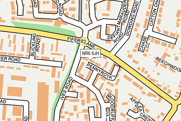 NR6 6JH map - OS OpenMap – Local (Ordnance Survey)