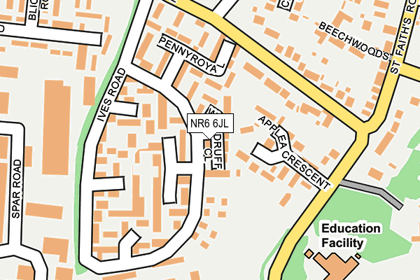 NR6 6JL map - OS OpenMap – Local (Ordnance Survey)