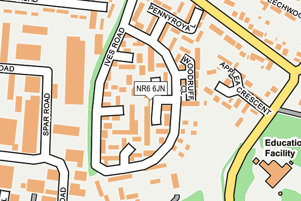 NR6 6JN map - OS OpenMap – Local (Ordnance Survey)