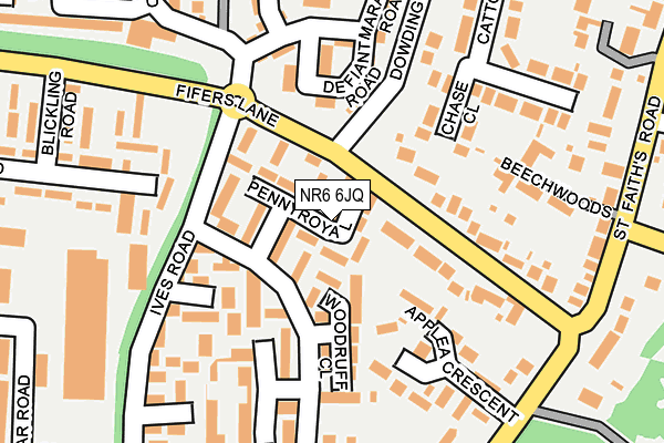 NR6 6JQ map - OS OpenMap – Local (Ordnance Survey)
