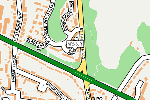 NR6 6JR map - OS OpenMap – Local (Ordnance Survey)