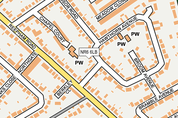 NR6 6LB map - OS OpenMap – Local (Ordnance Survey)