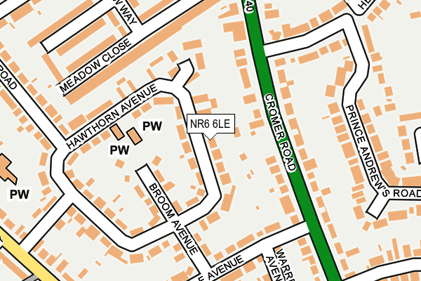 NR6 6LE map - OS OpenMap – Local (Ordnance Survey)