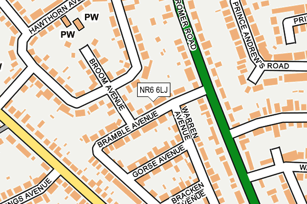 NR6 6LJ map - OS OpenMap – Local (Ordnance Survey)