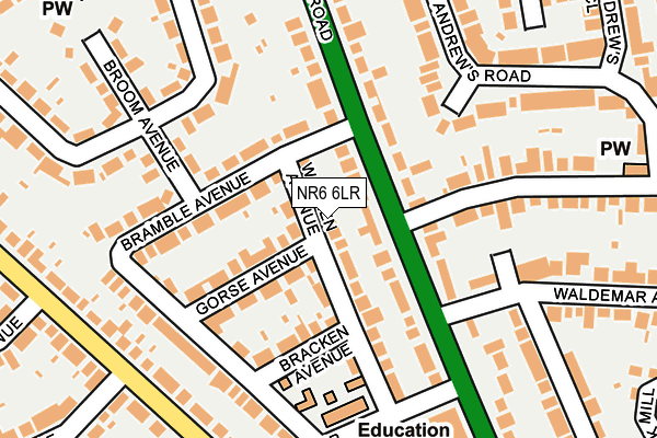 NR6 6LR map - OS OpenMap – Local (Ordnance Survey)