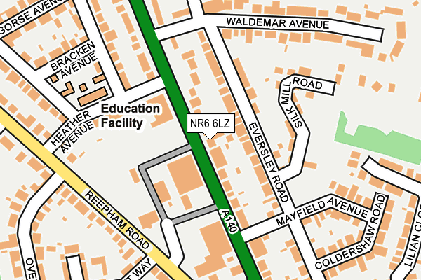 NR6 6LZ map - OS OpenMap – Local (Ordnance Survey)