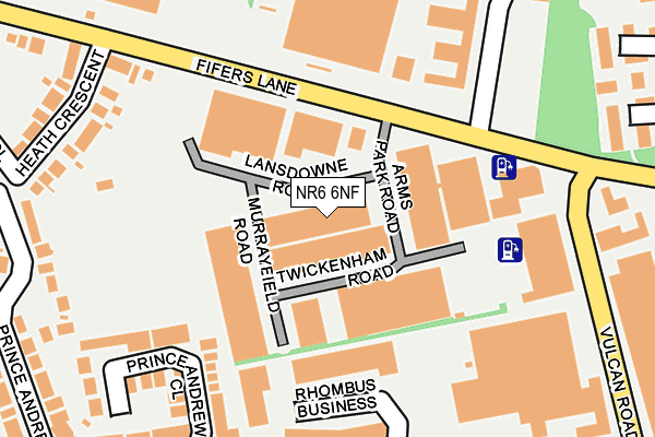 NR6 6NF map - OS OpenMap – Local (Ordnance Survey)