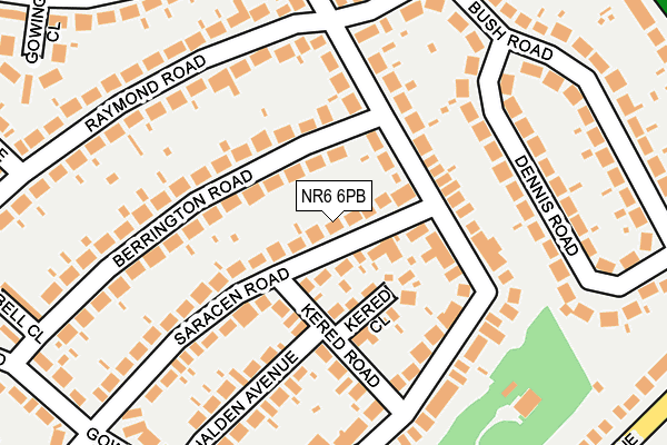 NR6 6PB map - OS OpenMap – Local (Ordnance Survey)