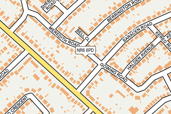 NR6 6PD map - OS OpenMap – Local (Ordnance Survey)