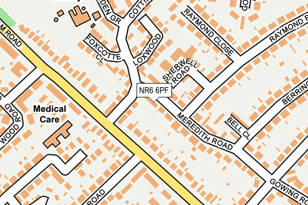 NR6 6PF map - OS OpenMap – Local (Ordnance Survey)