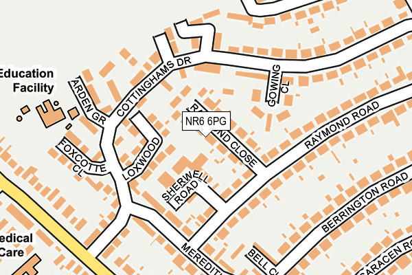 NR6 6PG map - OS OpenMap – Local (Ordnance Survey)