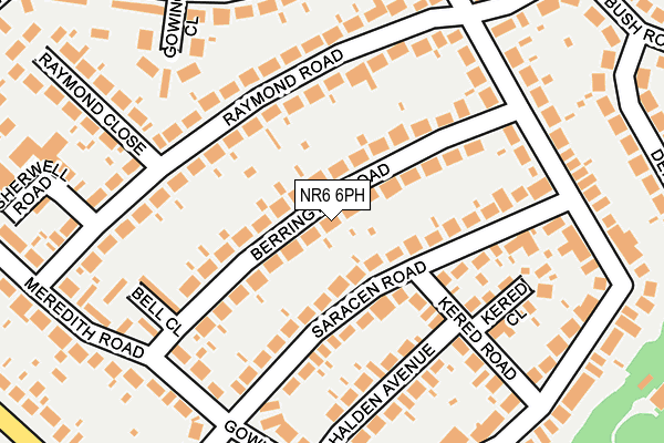 NR6 6PH map - OS OpenMap – Local (Ordnance Survey)