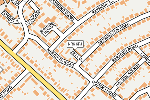 NR6 6PJ map - OS OpenMap – Local (Ordnance Survey)